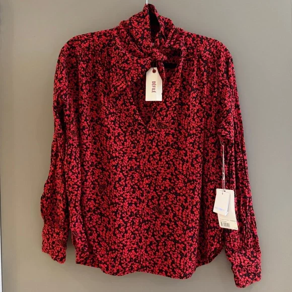 Zadig & Voltaire Tristan Floral Blouse, Size L - Picture 7 of 11